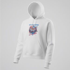 White Hoodie with Vibrant Graphic